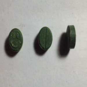 Dark Smiley Green 150mg MDMA